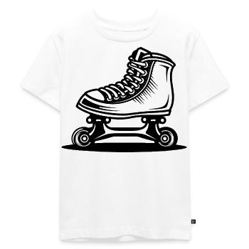 Roller Skates Zeichnung - Kinder Premium Bio T-Shirt - Weiß - Vorne - Hailey (125cm)