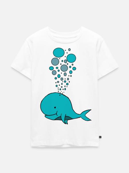 Kleiner Wal - Kinder Premium Bio T-Shirt - Weiß