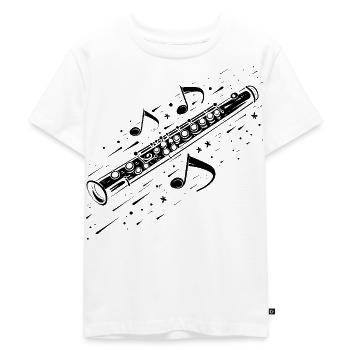 Musique de flûte - T-shirt Premium bio Enfant - blanc - Devant - Hailey (125cm)