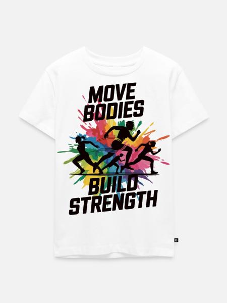 Power & Bewegung Shirt - Kinder Premium Bio T-Shirt - Weiß