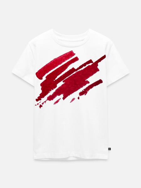 Farbe - Rot - Abstrakt - Kinder Premium Bio T-Shirt - Weiß