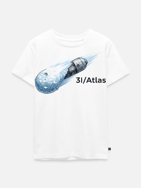 Kometenflug durch den Weltraum - Kinder Premium Bio T-Shirt - Weiß