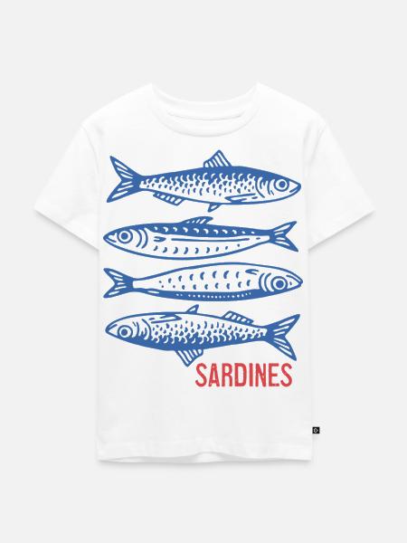 Sardinen - Kinder Premium Bio T-Shirt - Weiß