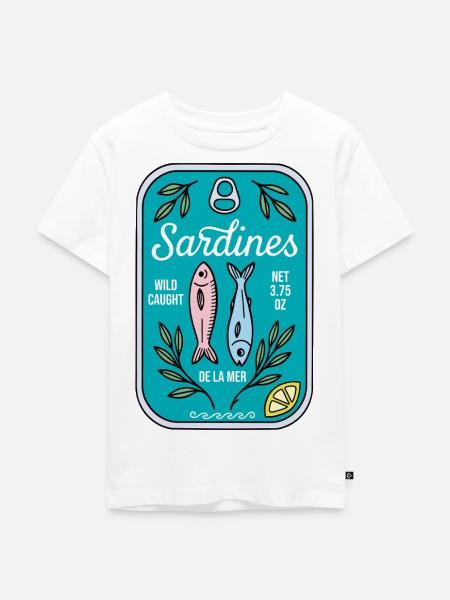 Sardinen - Kinder Premium Bio T-Shirt - Weiß