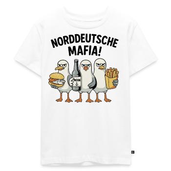 Norddeutsche Mafia - Kinder Premium Bio T-Shirt - Weiß - Vorne - Hailey (125cm)
