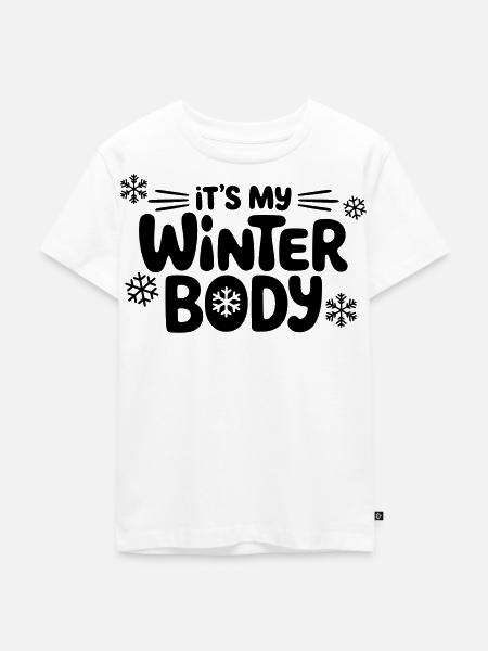 Winter-Körper - Kinder Premium Bio T-Shirt - Weiß