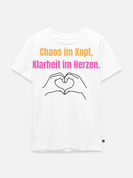 Chaos Statement ADHS und Autismus - Kinder Premium Bio T-Shirt - Weiß