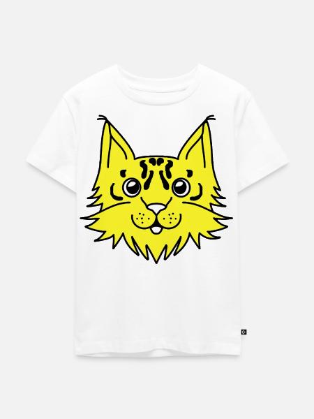 Luchs - Kinder Premium Bio T-Shirt - Weiß