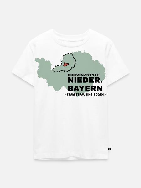 Niederbayern | STRAUBING-BOGEN - Kinder Premium Bio T-Shirt - Weiß