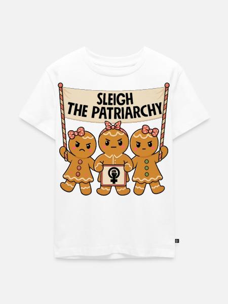 Sleigh The Patriarchy - Kinder Premium Bio T-Shirt - Weiß