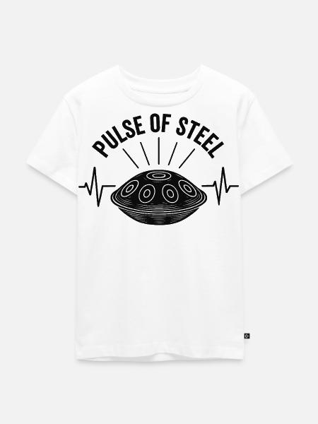 Pulse Of Steel - Kinder Premium Bio T-Shirt - Weiß