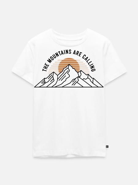 Berge - Spruch - Kinder Premium Bio T-Shirt - Weiß