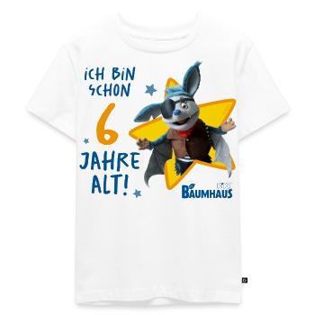 KIKA-Baumhaus Mit Fidi Geburtstag 6 Jahre Pirat - Kinder Premium Bio T-Shirt - Weiß - Vorne - Hailey (125cm)