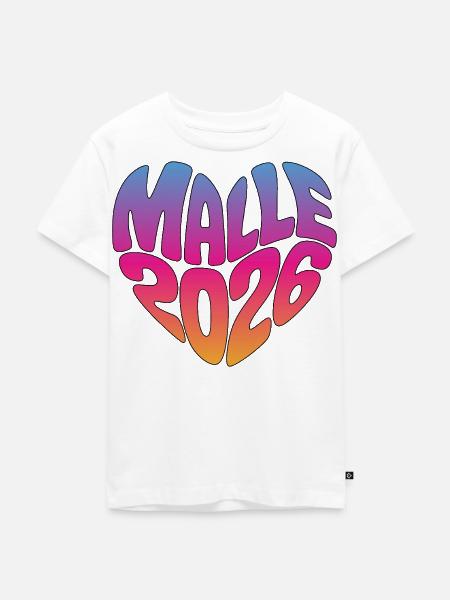 Mallorca Malle 2026 - Kinder Premium Bio T-Shirt - Weiß