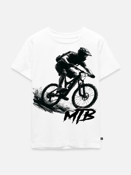 Mtb - Kinder Premium Bio T-Shirt - Weiß