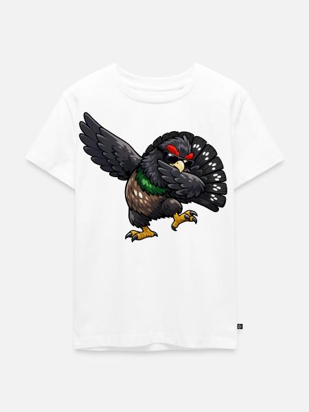 Dabbing Auerhahn - Kinder Premium Bio T-Shirt - Weiß