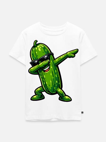 Dabbing Gurke - Kinder Premium Bio T-Shirt - Weiß