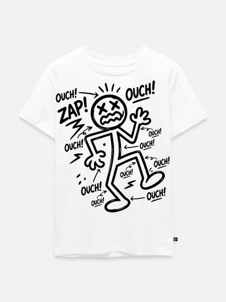 Elektroschock-Humor | Lustiges Elektriker-Geschenk - Kinder Premium Bio T-Shirt - Weiß