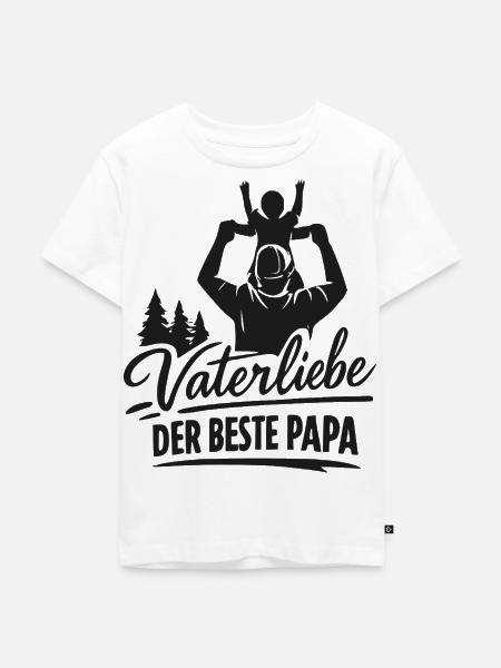 Vaterliebe: Der beste Papa - Kinder Premium Bio T-Shirt - Weiß
