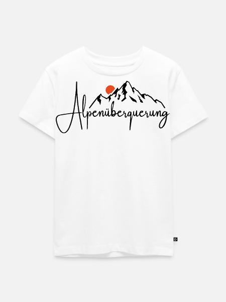 Alpen Überquerung - Wandern - Kinder Premium Bio T-Shirt - Weiß