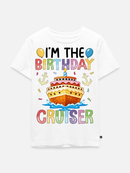 I'm The Birthday Cruiser - Kinder Premium Bio T-Shirt - Weiß
