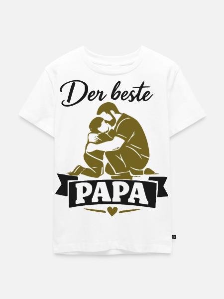 Der beste Papa – Vaterliebe - Kinder Premium Bio T-Shirt - Weiß