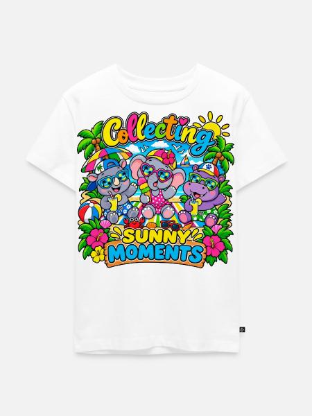 Sonnige Momente - Kinder Premium Bio T-Shirt - Weiß