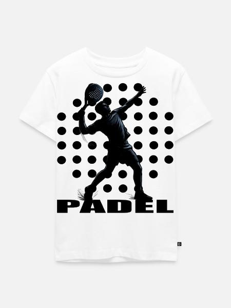 Padel - Kinder Premium Bio T-Shirt - Weiß