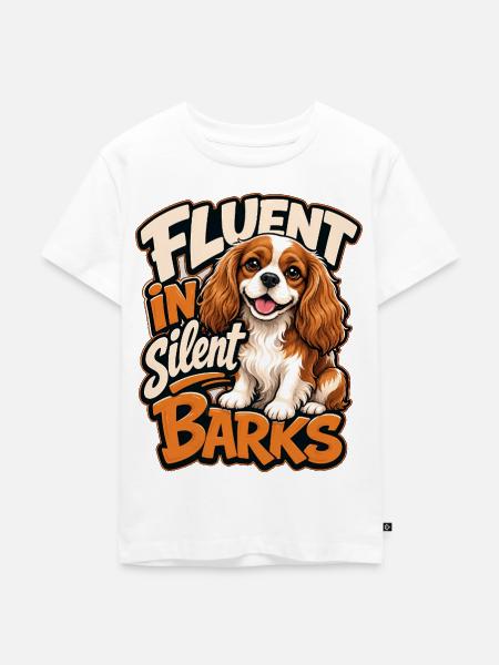 Kavallerier King Charles Spaniel - Kinder Premium Bio T-Shirt - Weiß