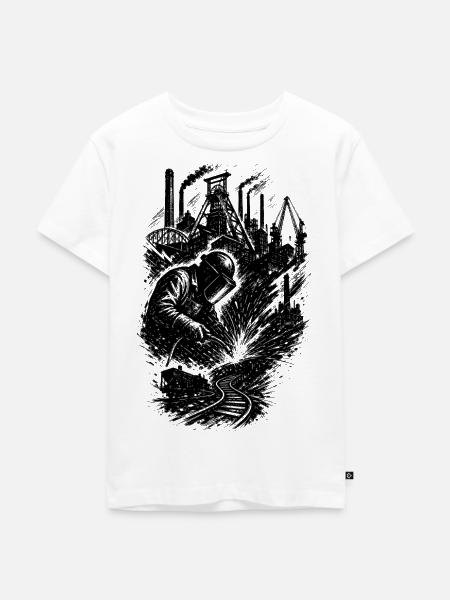 Ruhrpott Bergbau - Kinder Premium Bio T-Shirt - Weiß