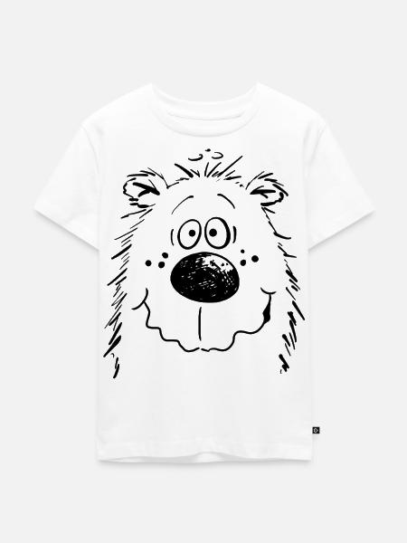 Knuffiger Bär Sketch Teddybär Bärchen - Kinder Premium Bio T-Shirt - Weiß
