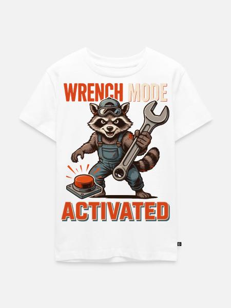 Wrench Modus aktiviert - Kinder Premium Bio T-Shirt - Weiß