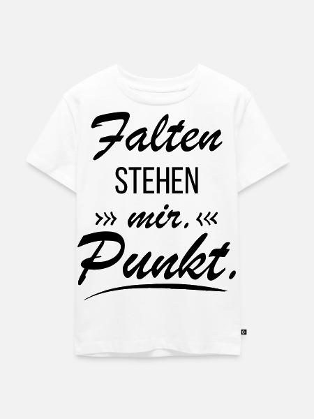 Falten stehen mir - Frecher Spruch - Kinder Premium Bio T-Shirt - Weiß