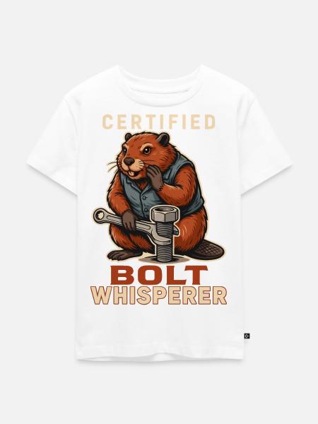 Certified Bolt Whisperer - Kinder Premium Bio T-Shirt - Weiß