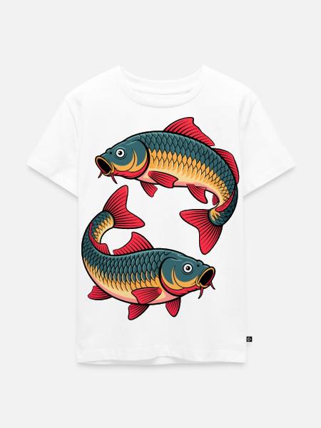 Karpfen Angeln - Kinder Premium Bio T-Shirt - Weiß
