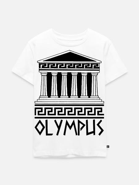 Tempel des Olymps (Schwarz) - Kinder Premium Bio T-Shirt - Weiß
