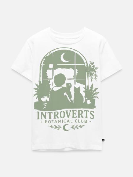 Introverts Botanischer Klub Logo - Kinder Premium Bio T-Shirt - Weiß