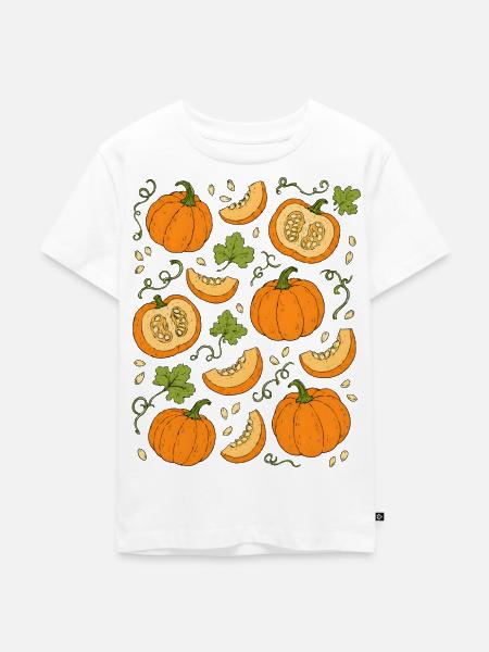 Kürbisse | Herbst Gemüse & Ernte - Kinder Premium Bio T-Shirt - Weiß