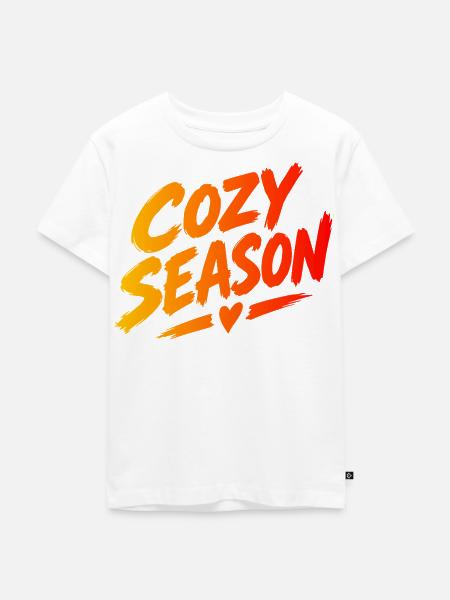 COZY SEASON - Kinder Premium Bio T-Shirt - Weiß