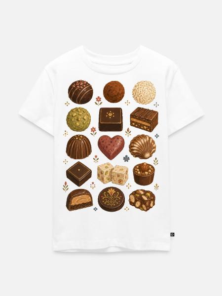 Pralinen | Schokolade & Confiserie - Kinder Premium Bio T-Shirt - Weiß