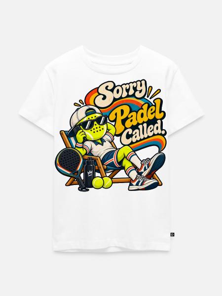 Padel Spieler | Sorry, Padel Called - Kinder Premium Bio T-Shirt - Weiß