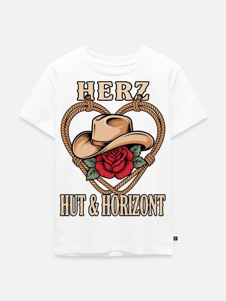 Herz Hut & Horizont - Kinder Premium Bio T-Shirt - Weiß