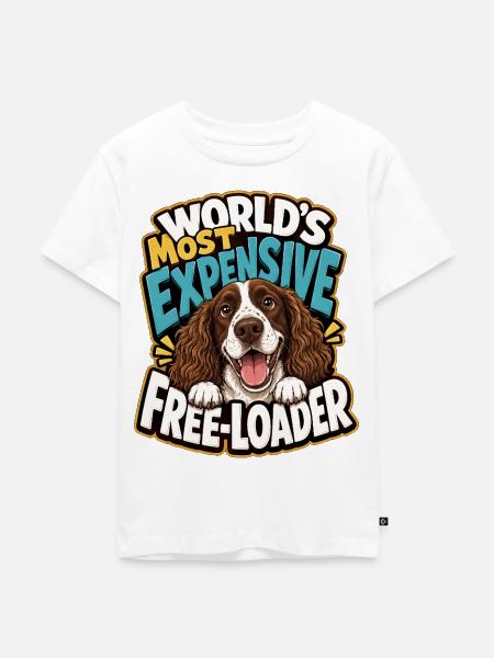 Englischer Springer-Spaniel - Kinder Premium Bio T-Shirt - Weiß