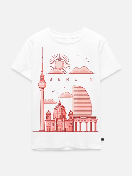 Berline Style - Kinder Premium Bio T-Shirt - Weiß