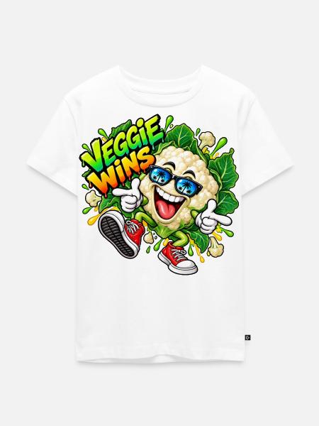 Cooler Blumenkohl - Kinder Premium Bio T-Shirt - Weiß