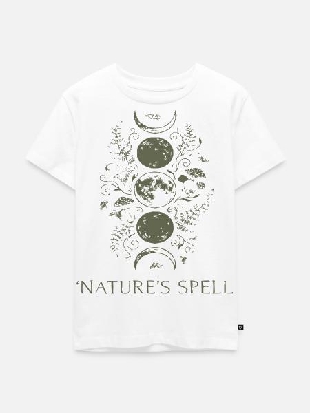 Naturzauber Kreislauf Muster - Kinder Premium Bio T-Shirt - Weiß