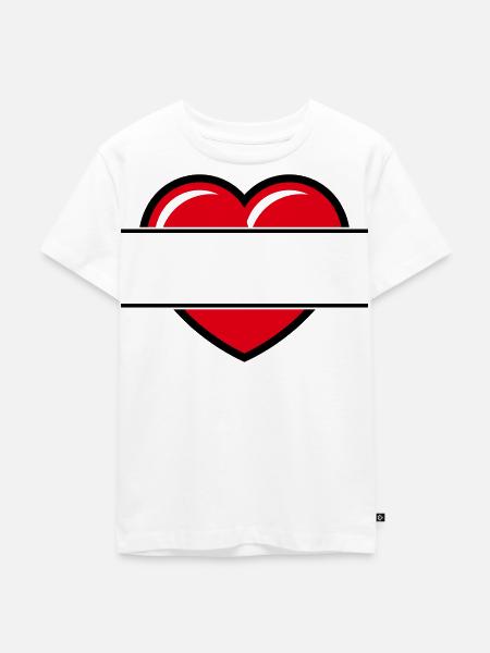 Herz / Herzchen (Text Ergänzen / Geschenk / Liebe) - Kinder Premium Bio T-Shirt - Weiß