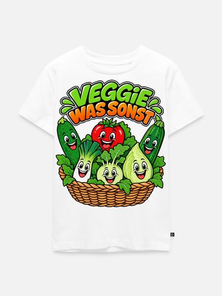 Veggie Was Sonst Gemüse - Kinder Premium Bio T-Shirt - Weiß