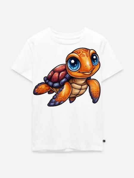 Kinder Schildkröte  - Kinder Premium Bio T-Shirt - Weiß