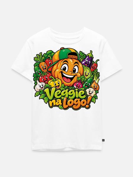 Veggie na Logo - Kinder Premium Bio T-Shirt - Weiß
